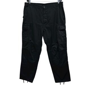Advantex BDU Cargo Pants Mens 38x30 Black Drawstring Hem‎ Button Fly Tactical